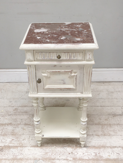 french antique bedside table